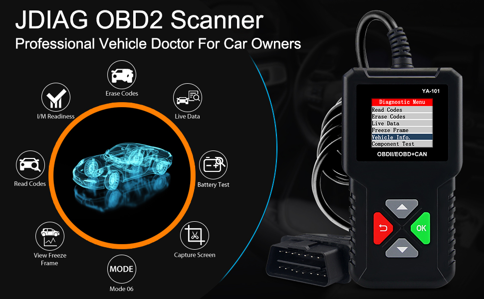 enhanced obdii scanner -color screen